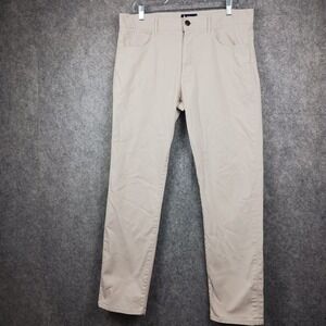 Johnnie O West Coast Men's 33x32 Beige Straight Casual Cotton Chino Pants